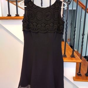 Black lace top dress
